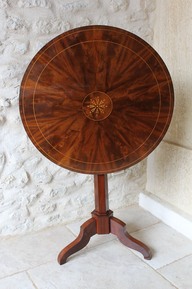 restauration-gueridon-ronce-acajou-marqueterie