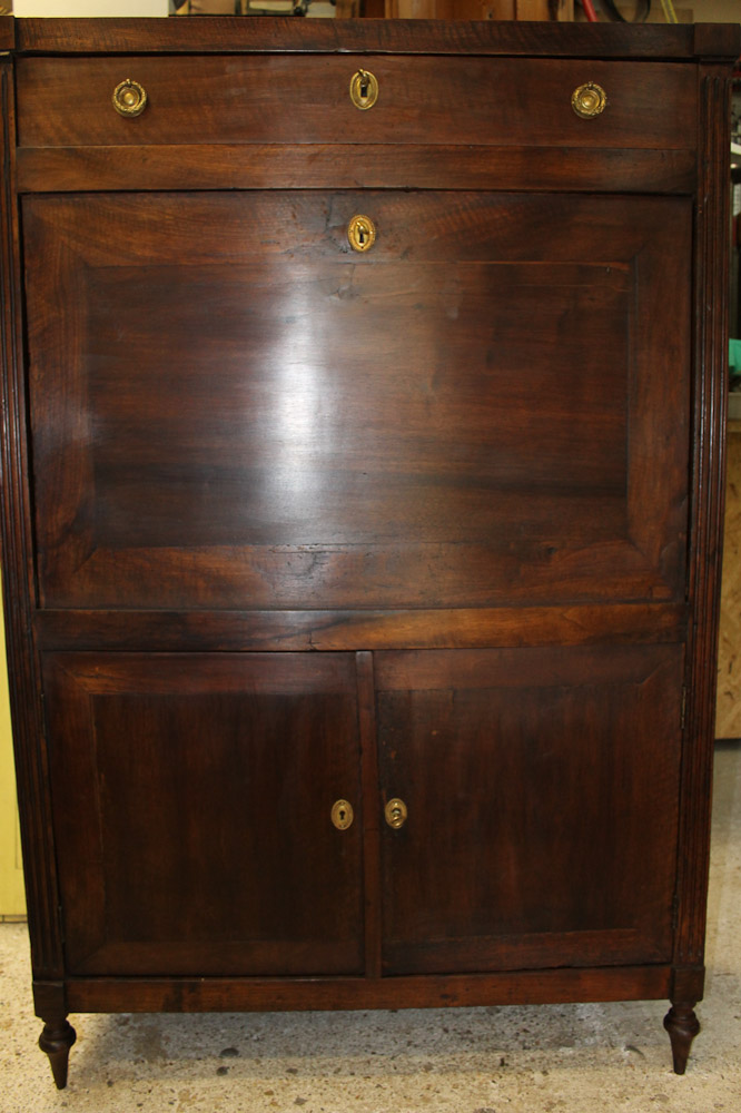 restauration-secretaire-noyer-louis-xvi