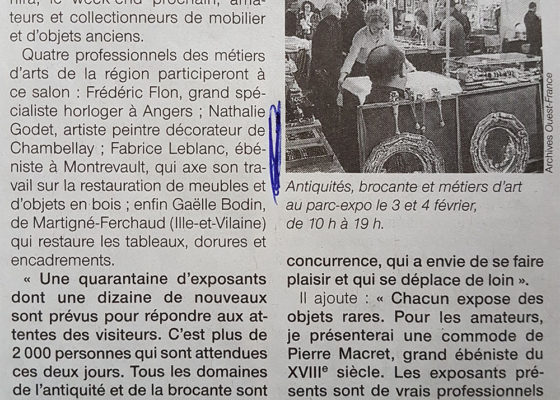 Salon Antiquités, brocante et métiers d’art – Parc Expo Segré 3/4 février 2018 Salon Antiquités, brocante et métiers d’art – Parc Expo Segré 3/4 février 2018