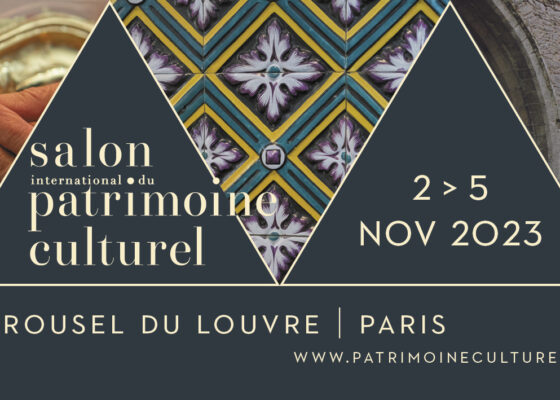 Rendez-vous au salon international du patrimoine culturel du 2 au 5 novembre 2023
